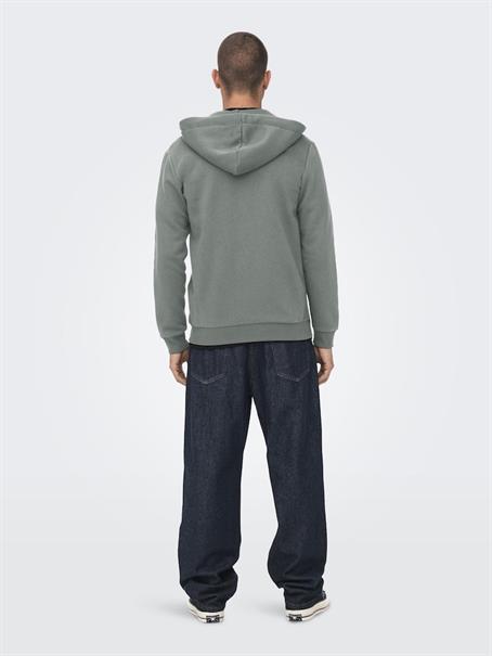 ONSCERES ZIP THR. HOODIE SWEAT NOOS castor gray