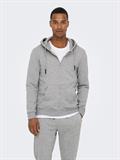 ONSCERES ZIP THR. HOODIE SWEAT NOOS light grey melange