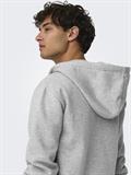 ONSCERES ZIP THR. HOODIE SWEAT NOOS light grey melange