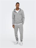 ONSCERES ZIP THR. HOODIE SWEAT NOOS light grey melange