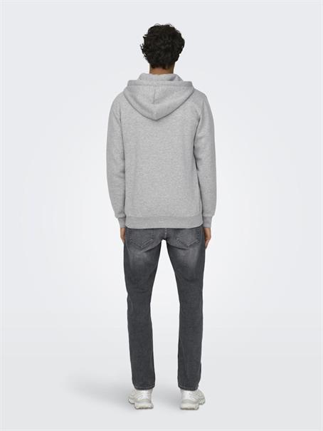 ONSCERES ZIP THR. HOODIE SWEAT NOOS light grey melange