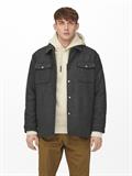 ONSCREED LOOSE WOOL JACKET OTW dark grey melange