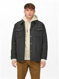 ONSCREED LOOSE WOOL JACKET OTW dark grey melange