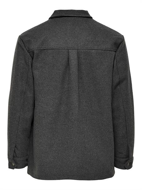 ONSCREED LOOSE WOOL JACKET OTW dark grey melange