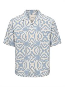 ONSCRUZ RLX SEERSUCKER RESO. SS SHIRT VD dusty blue