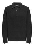ONSDALE RLX LS POLO KNIT NOOS black