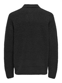 ONSDALE RLX LS POLO KNIT NOOS black