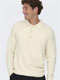 ONSDALE RLX LS POLO KNIT NOOS gardenia