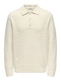 ONSDALE RLX LS POLO KNIT NOOS gardenia