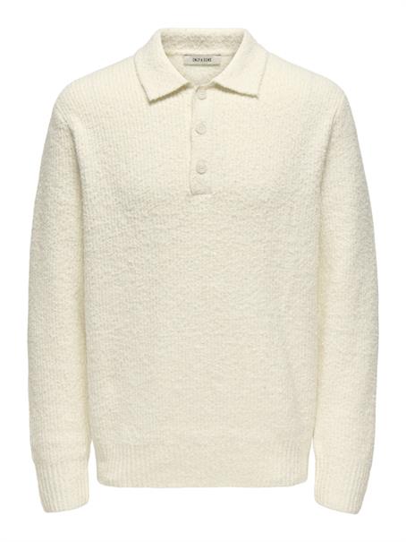 ONSDALE RLX LS POLO KNIT NOOS gardenia
