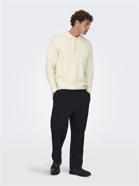 ONSDALE RLX LS POLO KNIT NOOS gardenia