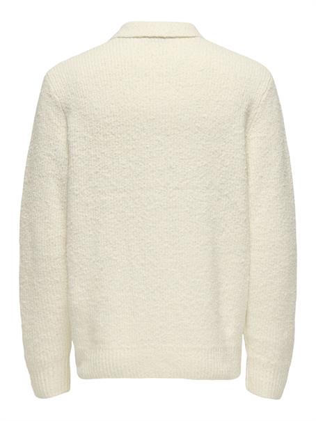 ONSDALE RLX LS POLO KNIT NOOS gardenia