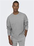 ONSDAN LIFE RLX HEAVY SWEAT CREW hellgrau1