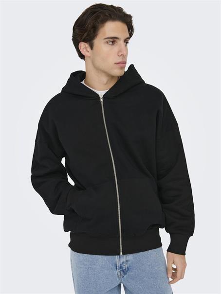 ONSDAN LIFE RLX HEAVY ZIP HOODIE NOOS black
