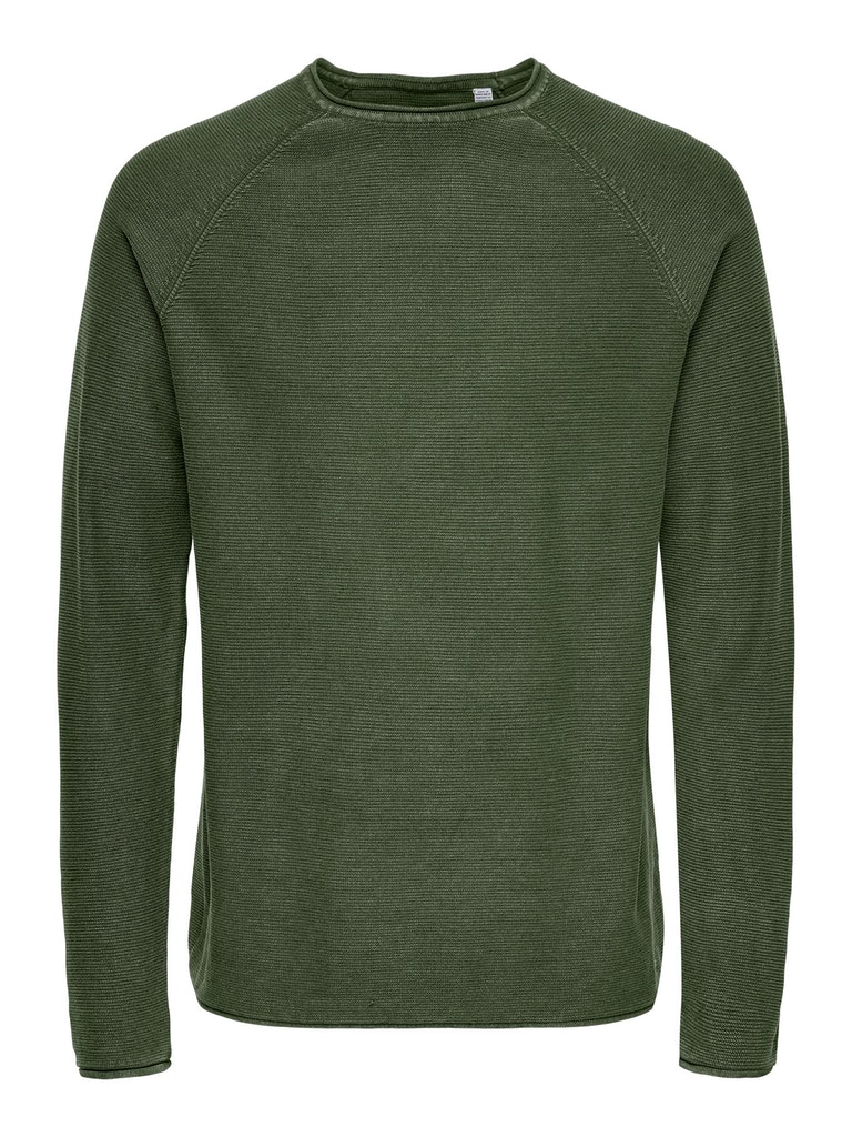 Only & Sons Herren Pullover 22016131 Olive Night - größe