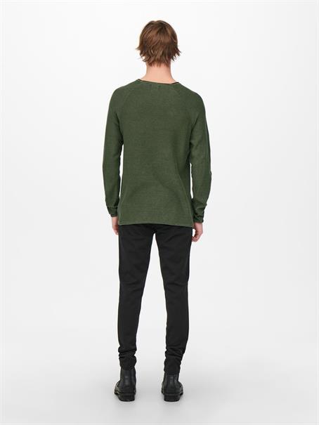 ONSDEXTOR 12 WASH RAGLAN KNIT olive night