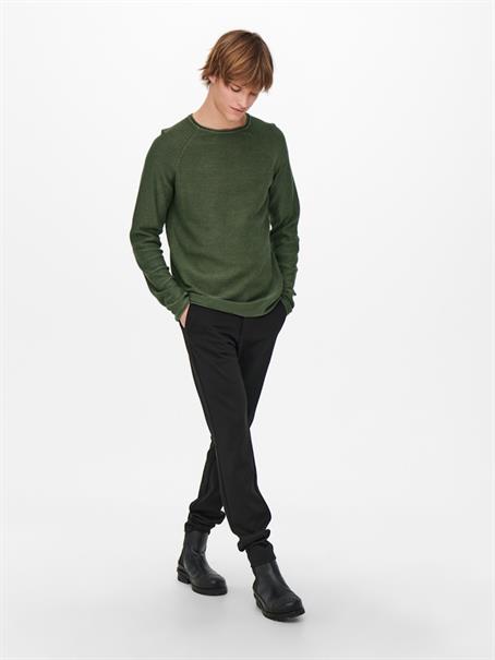 ONSDEXTOR 12 WASH RAGLAN KNIT olive night