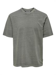 ONSDISTRESS RLX SS TEE castor gray