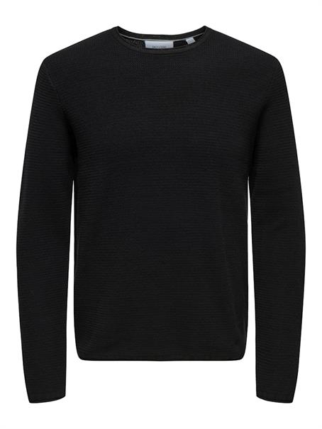 ONSERIC REG 12 STRUC CREW KNIT NOOS black