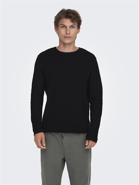 ONSERIC REG 12 STRUC CREW KNIT NOOS black
