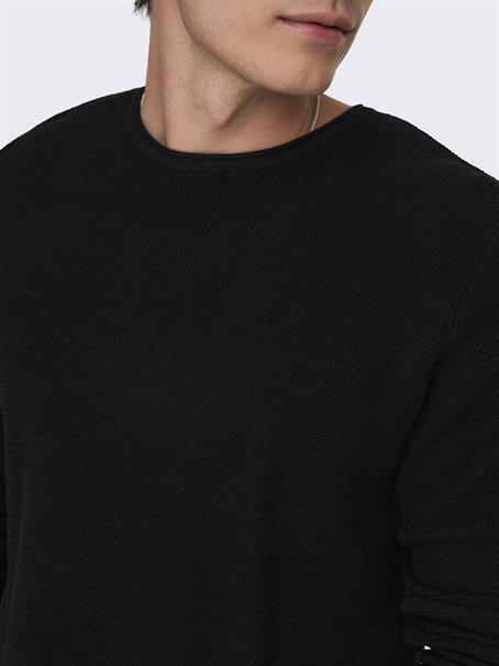 ONSERIC REG 12 STRUC CREW KNIT NOOS black