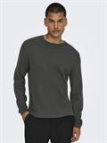 ONSERIC REG 12 STRUC CREW KNIT NOOS grey pinstripe