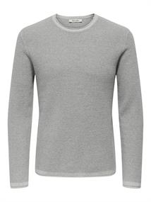 ONSERIC REG 12 STRUC CREW KNIT NOOS light grey melange