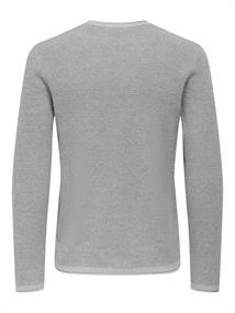 ONSERIC REG 12 STRUC CREW KNIT NOOS light grey melange