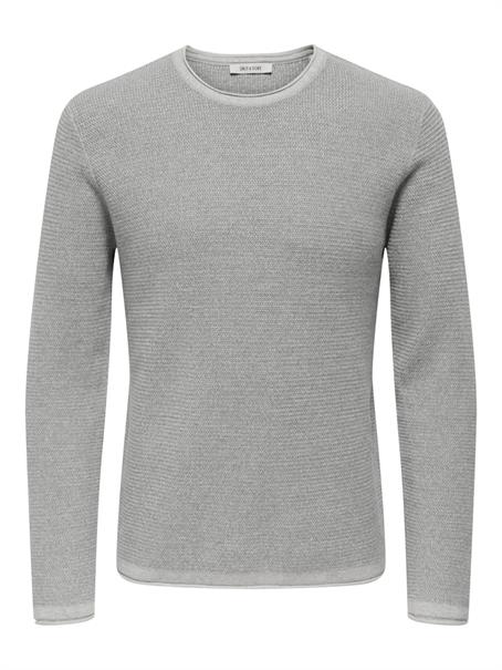 ONSERIC REG 12 STRUC CREW KNIT NOOS light grey melange