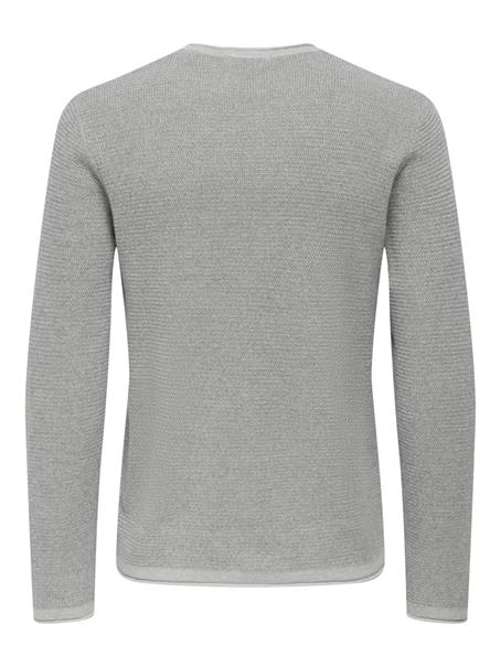 ONSERIC REG 12 STRUC CREW KNIT NOOS light grey melange