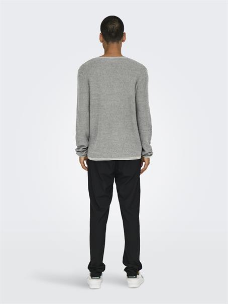 ONSERIC REG 12 STRUC CREW KNIT NOOS light grey melange