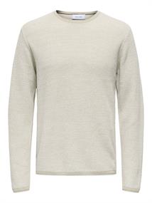 ONSERIC REG 12 STRUC CREW KNIT NOOS silver lining2