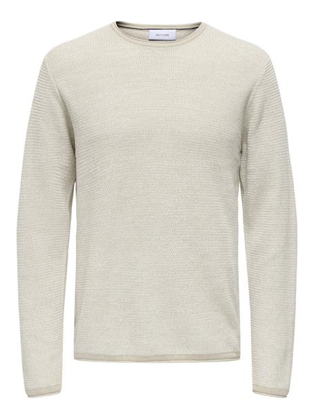 ONSERIC REG 12 STRUC CREW KNIT NOOS silver lining2