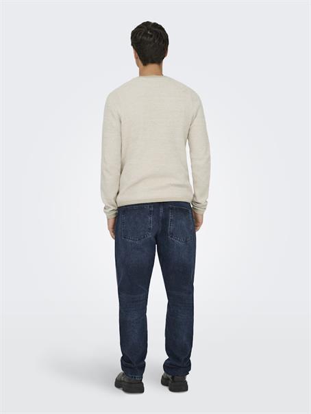 ONSERIC REG 12 STRUC CREW KNIT NOOS silver lining2