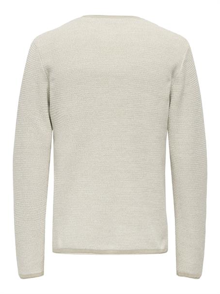 ONSERIC REG 12 STRUC CREW KNIT NOOS silver lining2