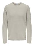 ONSERIC REG 12 STRUC CREW KNIT NOOS silver lining