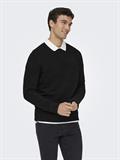 ONSETHAN LIFE REG 7 CREW KNIT NOOS black