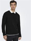 ONSETHAN LIFE REG 7 CREW KNIT NOOS black