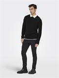 ONSETHAN LIFE REG 7 CREW KNIT NOOS black