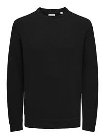 ONSETHAN LIFE REG 7 CREW KNIT NOOS black