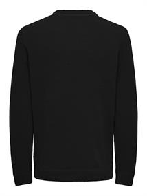 ONSETHAN LIFE REG 7 CREW KNIT NOOS black