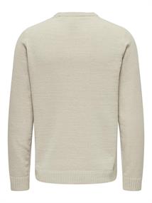 ONSETHAN LIFE REG 7 CREW KNIT NOOS silver lining
