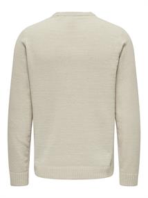 ONSETHAN LIFE REG 7 CREW KNIT NOOS silver lining