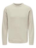 ONSETHAN LIFE REG 7 CREW KNIT silver lining