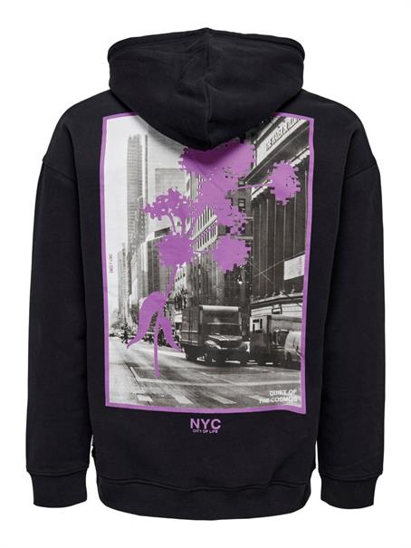 ONSFABIAN RLX CITY PHOTOPRINT HOODIE SWT black