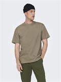 ONSFRED LIFE RLX SS TEE NOOS desert taupe