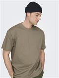 ONSFRED LIFE RLX SS TEE NOOS desert taupe