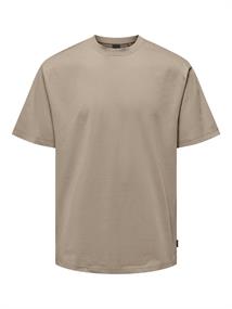 ONSFRED LIFE RLX SS TEE NOOS desert taupe