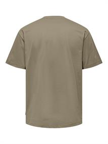 ONSFRED LIFE RLX SS TEE NOOS desert taupe