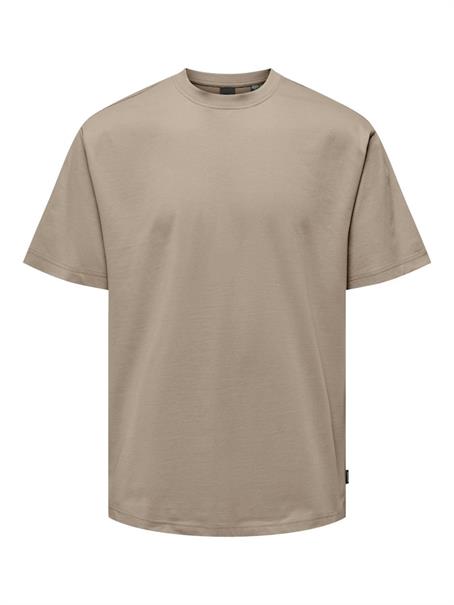 ONSFRED LIFE RLX SS TEE NOOS desert taupe